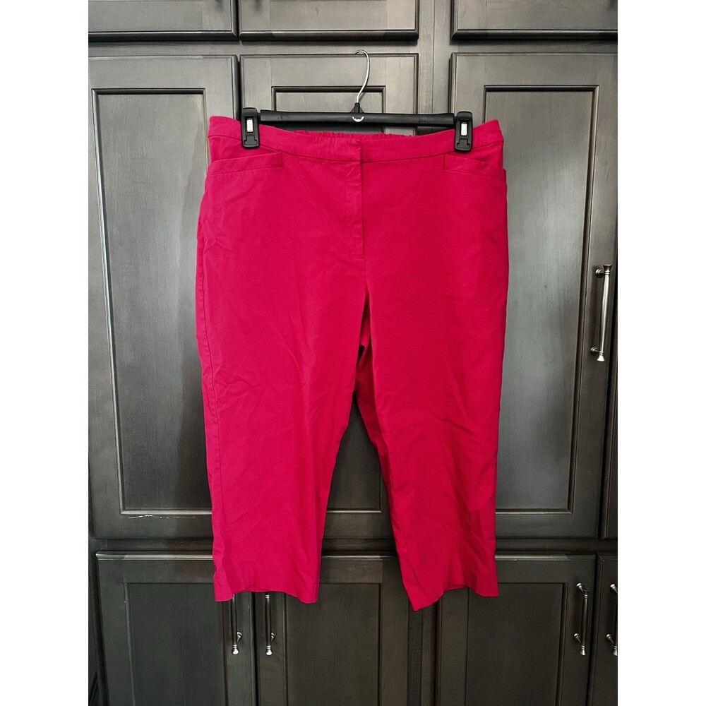 Susan Graver Women’s 18W Plus Hot Pink Capri Pants